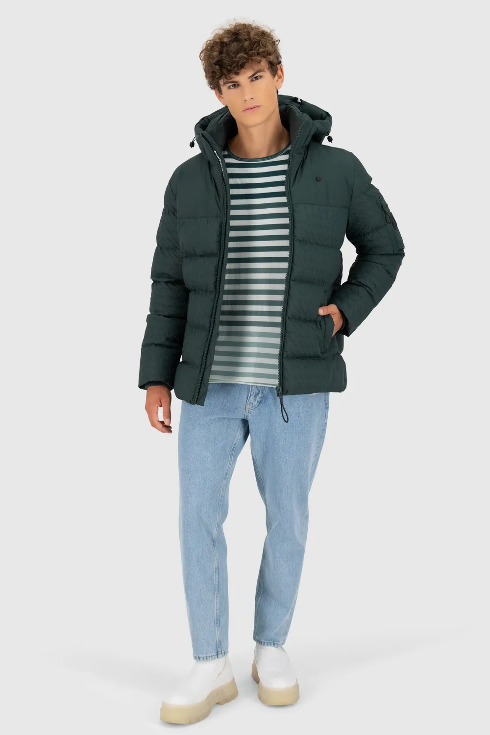 Alife & Kickin BeatAK A Winterjacke dunkelgrün Stepp