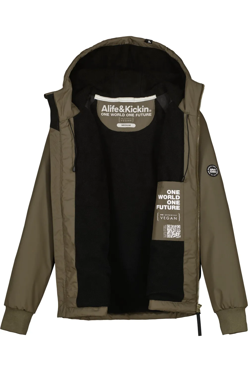 Alife & Kickin MartyAK A Winterjacke Herren dunkelgrün Teddyfutter
