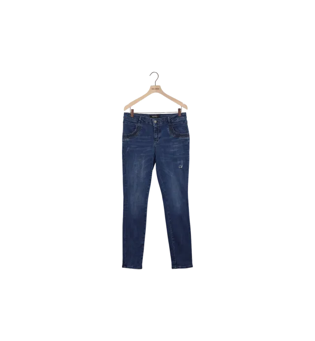 Mos Mosh MMNaomi Shine Jeans Dunkelblau 30 Glanz