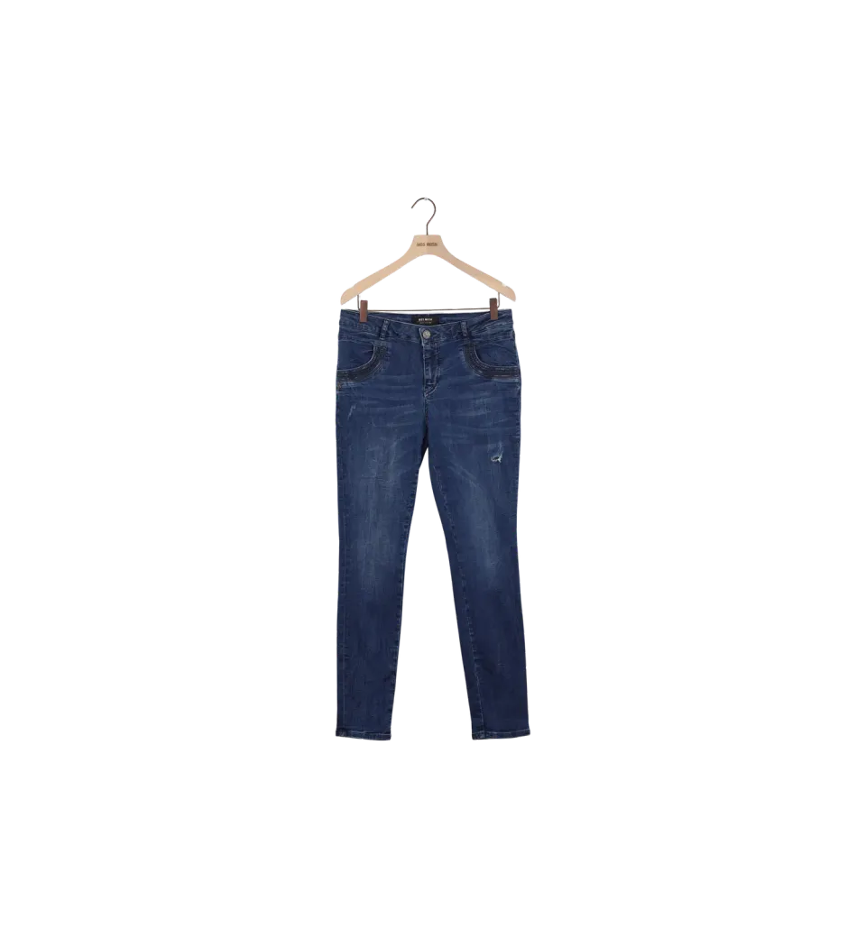 Mos Mosh MMNaomi Shine Jeans Dunkelblau 30 Glanz
