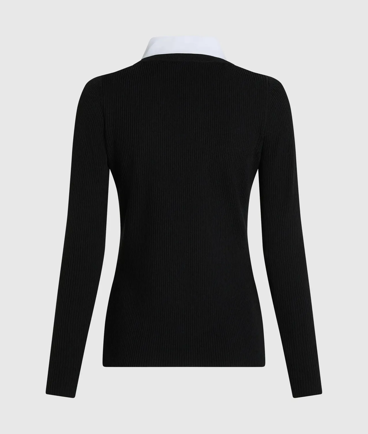 Karl Lagerfeld Polo Strick Kontrastkragen Langarm XS-XL