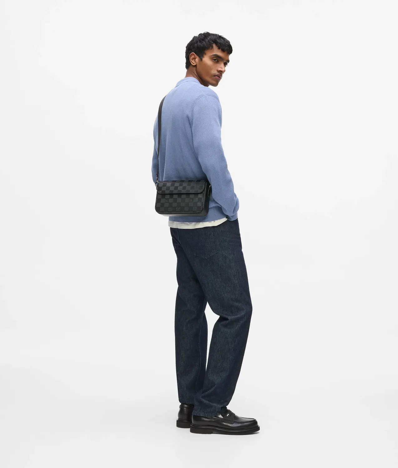 Karl Lagerfeld Monogram Checkerboard Crossbody One Size