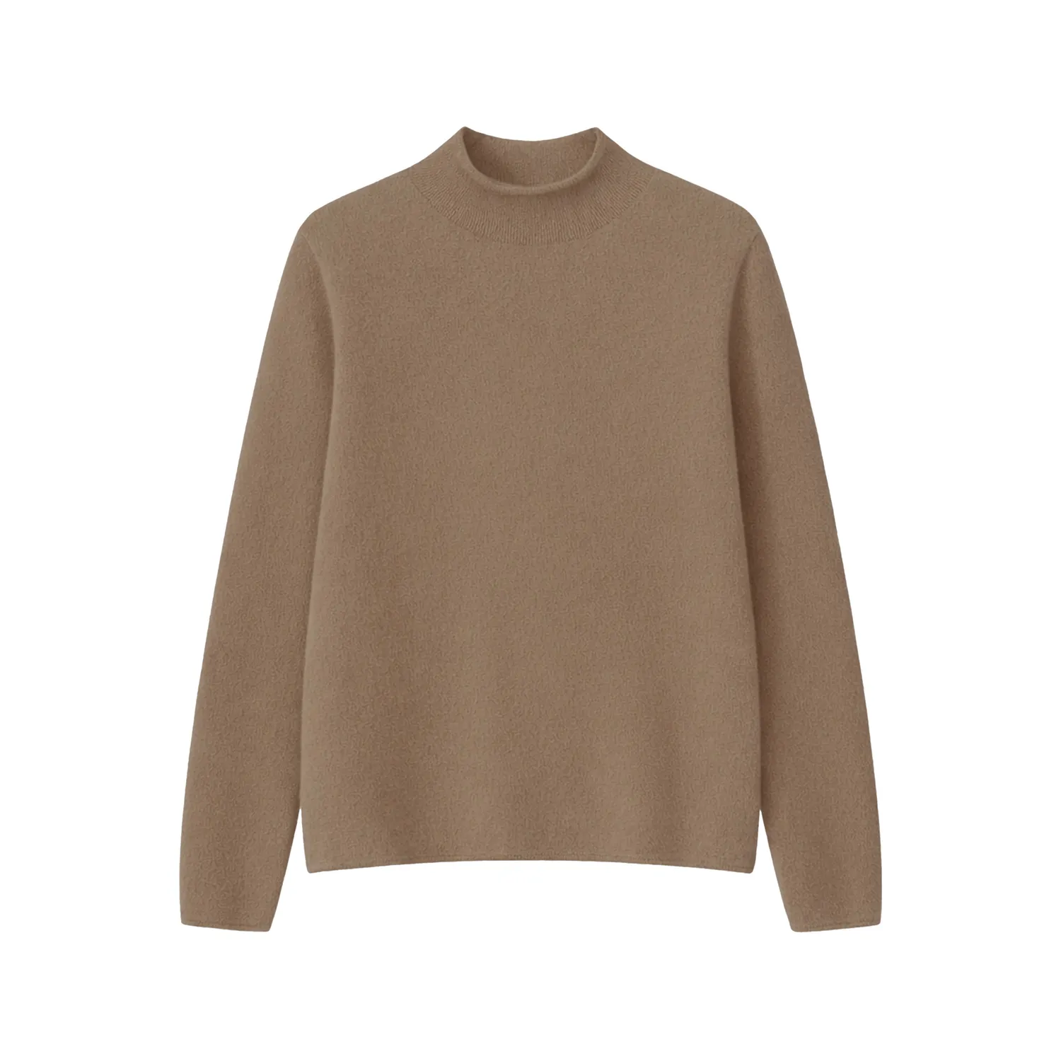 Senatex Stehkragen Pullover Kaschmir Hazelnut