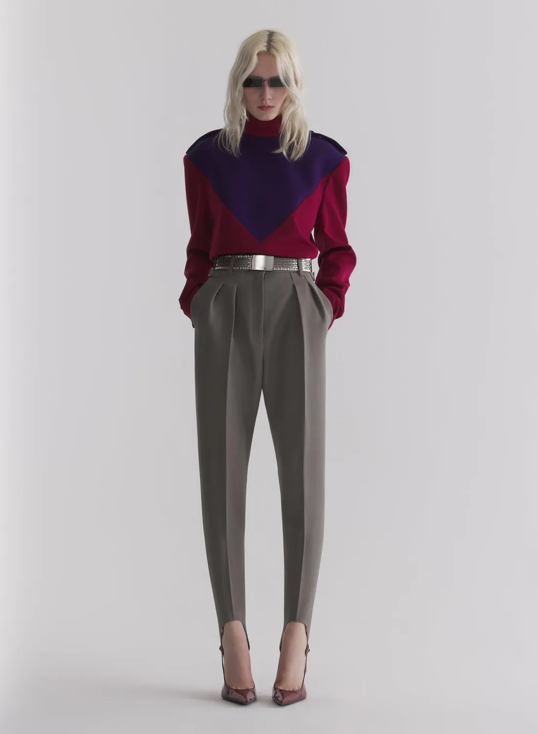 Mugler Bi-Color Uniform Hemd Shirt
