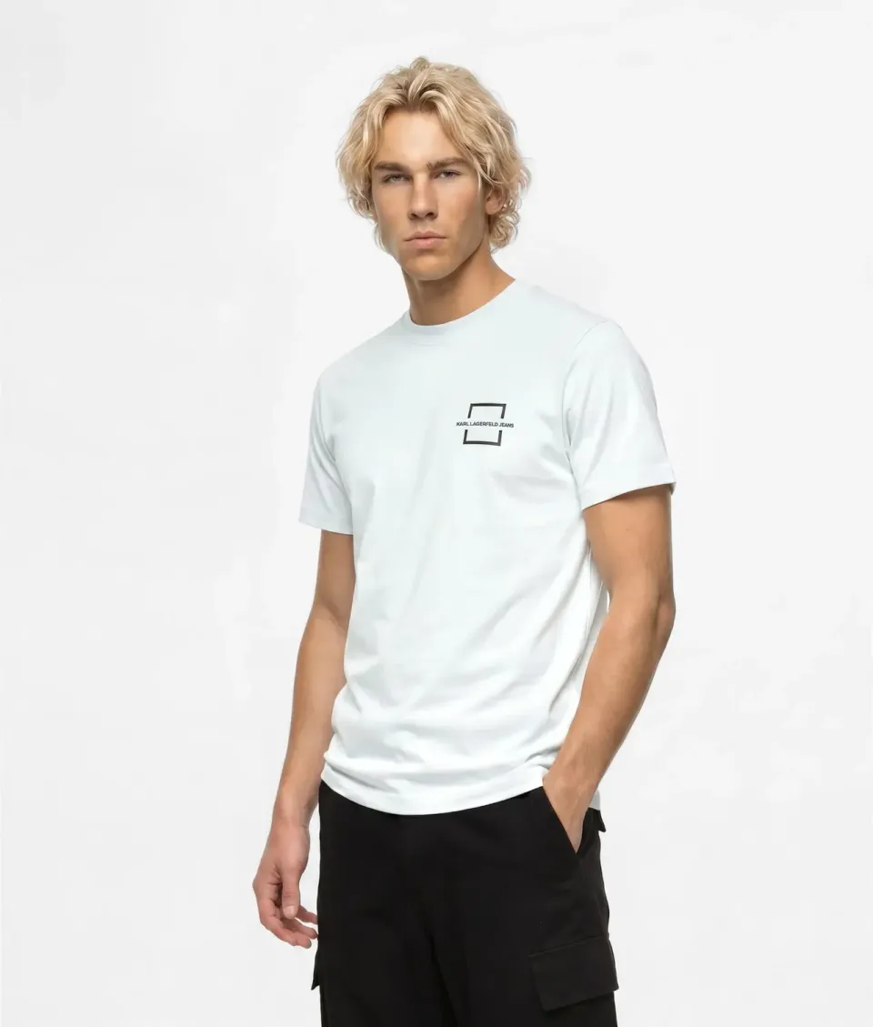 Karl Lagerfeld KL Jeans Box Logo T-Shirt Slim Baumwolle