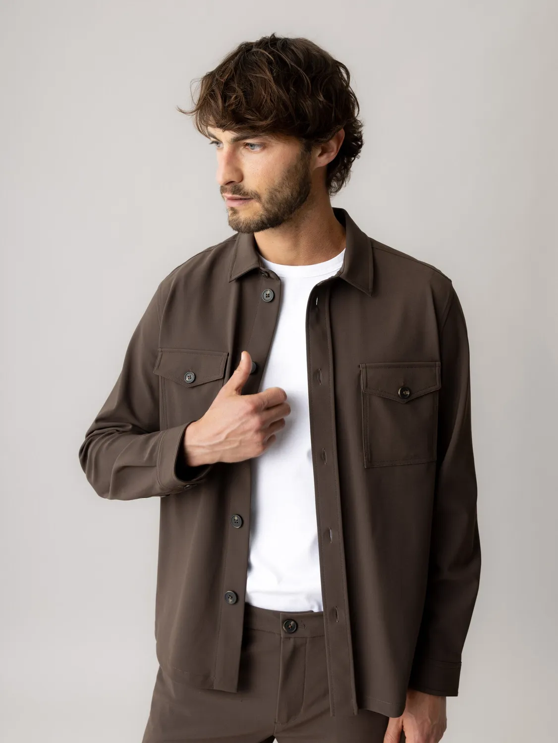 Mos Mosh MMGBirk Traver Overshirt Schwarz Regular Fit