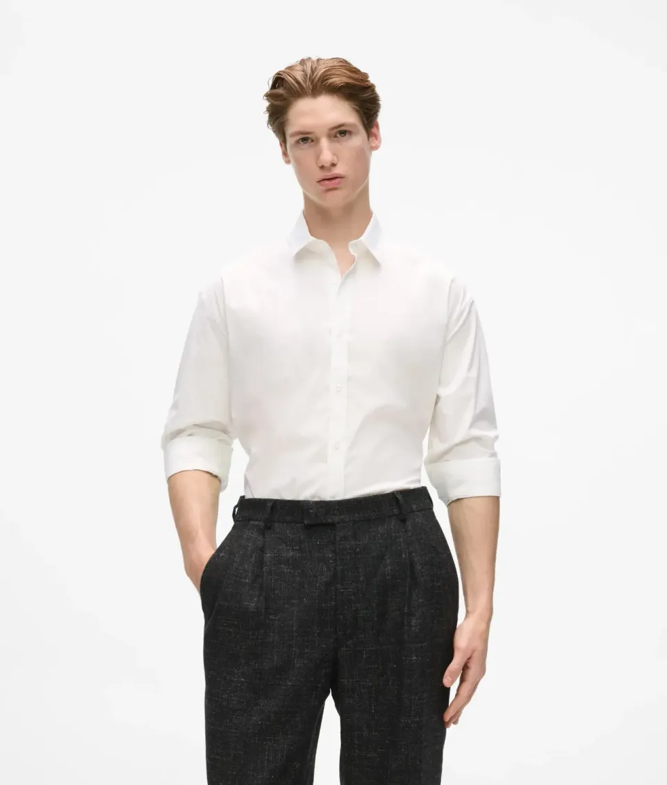 Karl Lagerfeld From Paris Hemd Herren Stretch Weiß