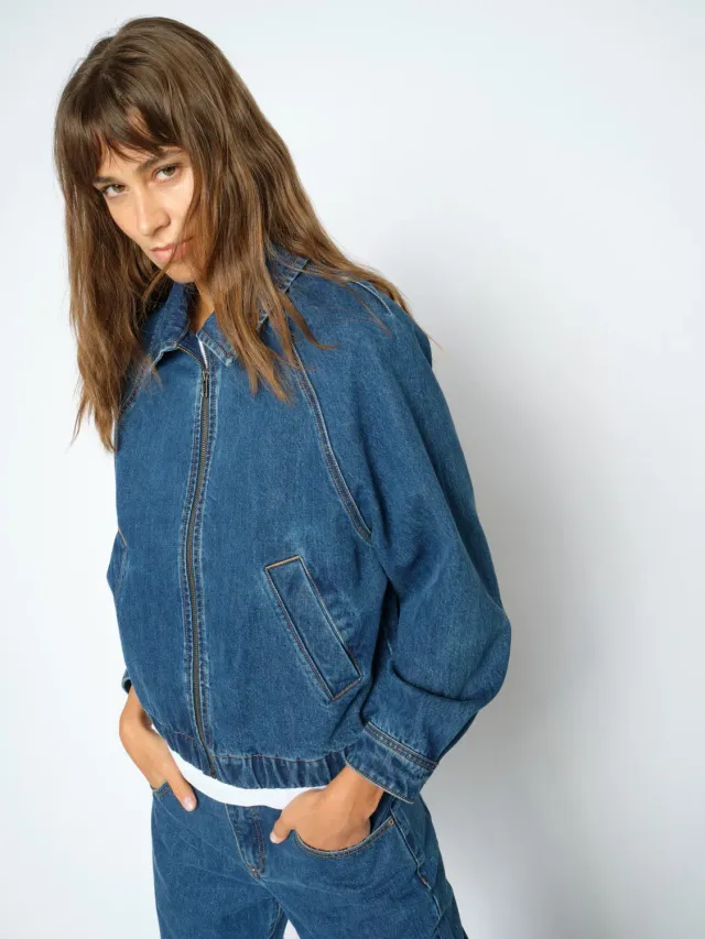 Mos Mosh MMCannen Bernat Jeansjacke Blau Relaxed Fit