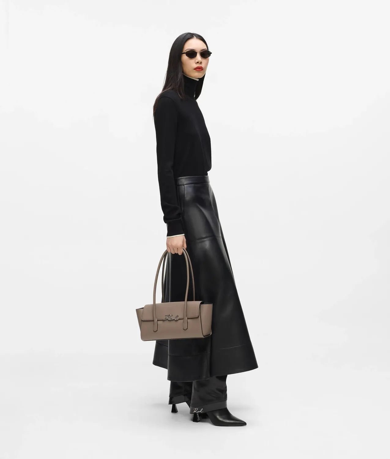 Karl Lagerfeld K/Signature Schultertasche Leder