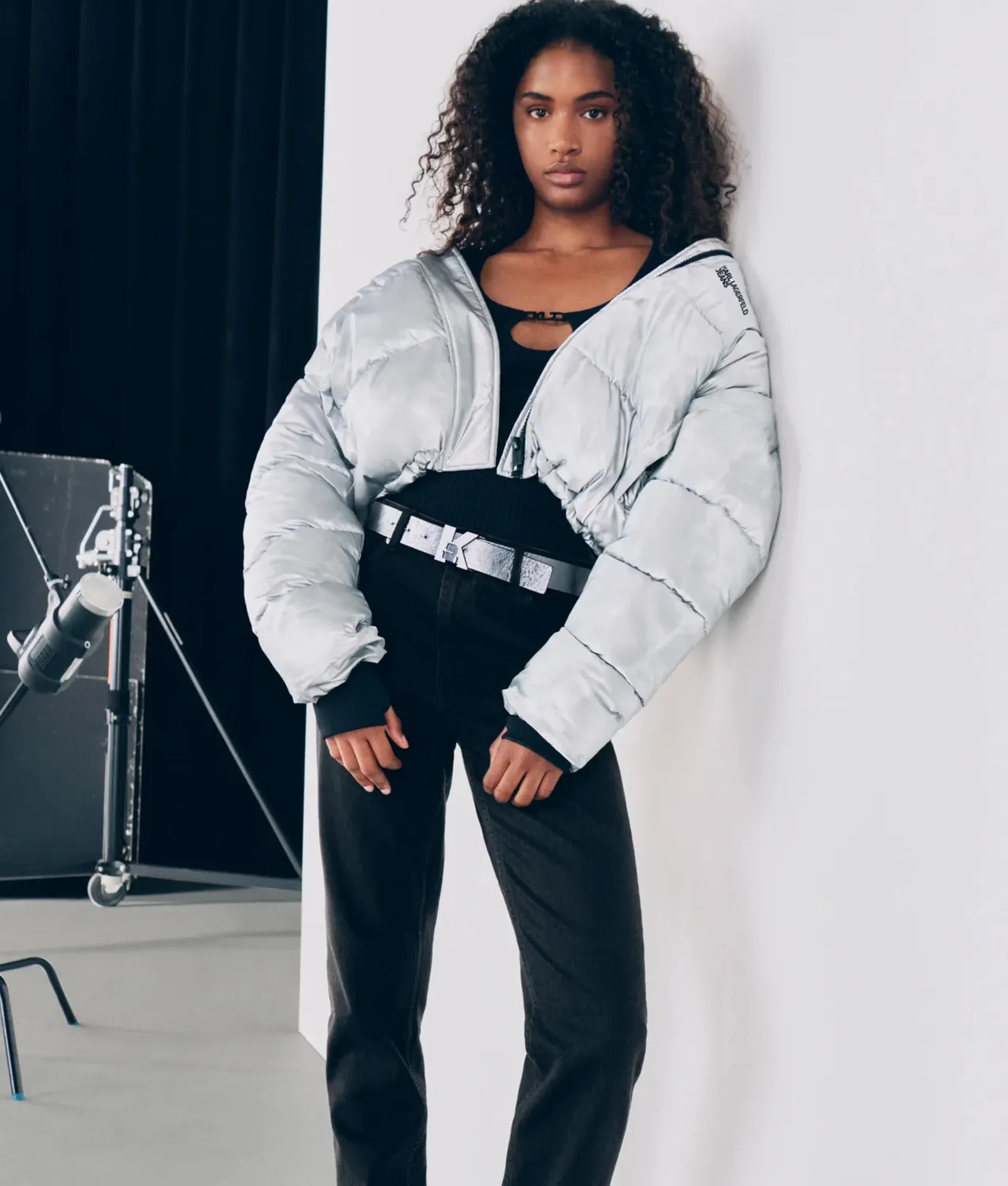 Karl Lagerfeld Jeans Cropped Pufferjacke Shiny