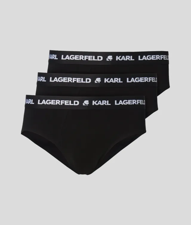 Karl Lagerfeld Logo Briefs Slips 3er-Pack Bund Mid-Rise