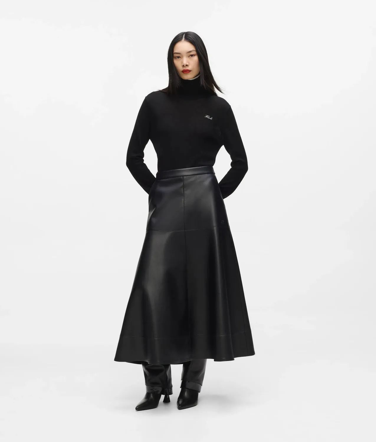 Karl Lagerfeld Rollkragenpullover Merino Wolle XS-XXL