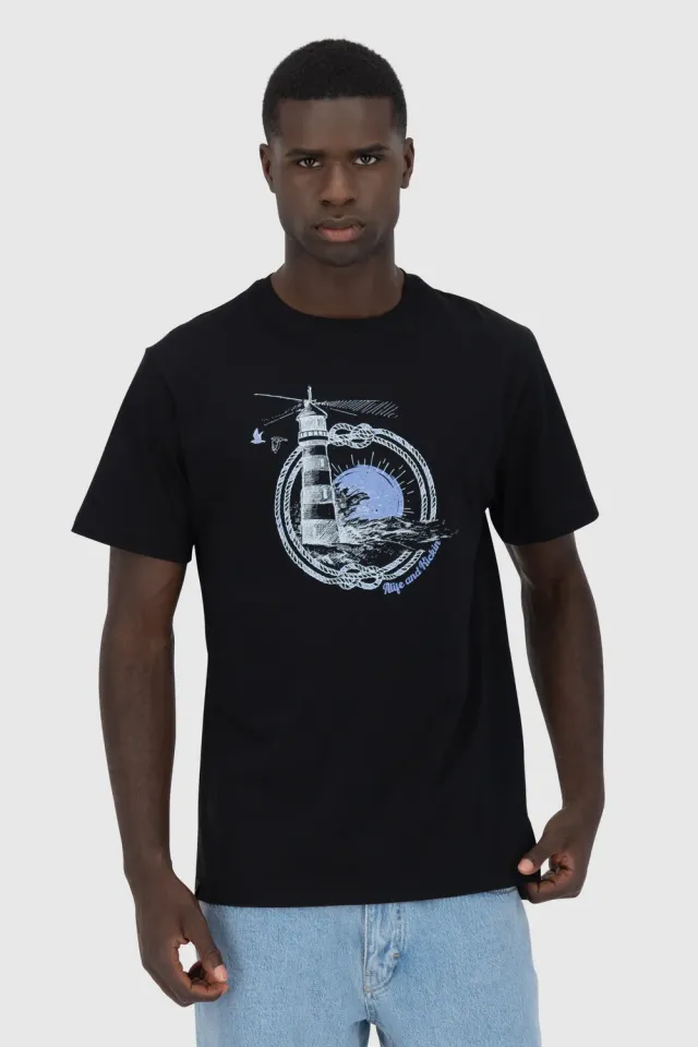 Alife & Kickin BrodyAK P T-Shirt schwarz Herren Baumwolle