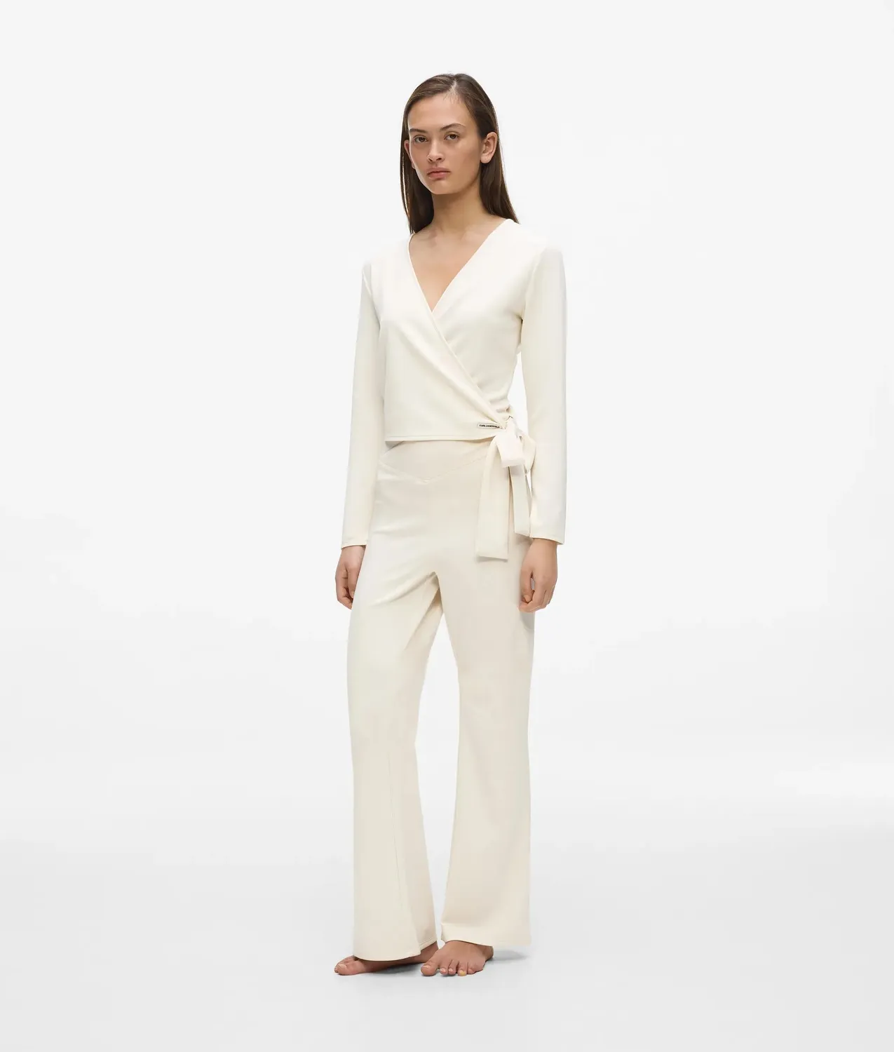Karl Lagerfeld Loungewear Wickeltop Langarm