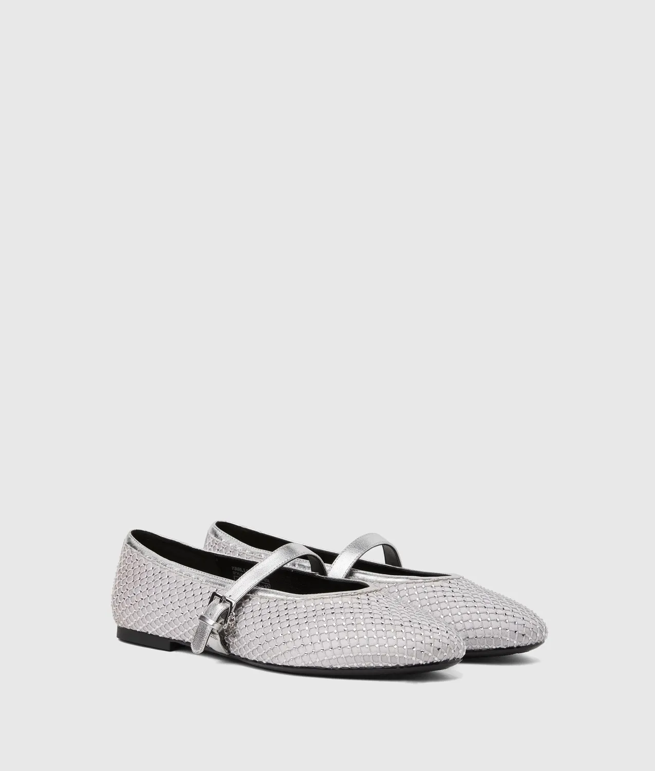 Karl Lagerfeld Karo Mesh Mary Janes Strass 4-10