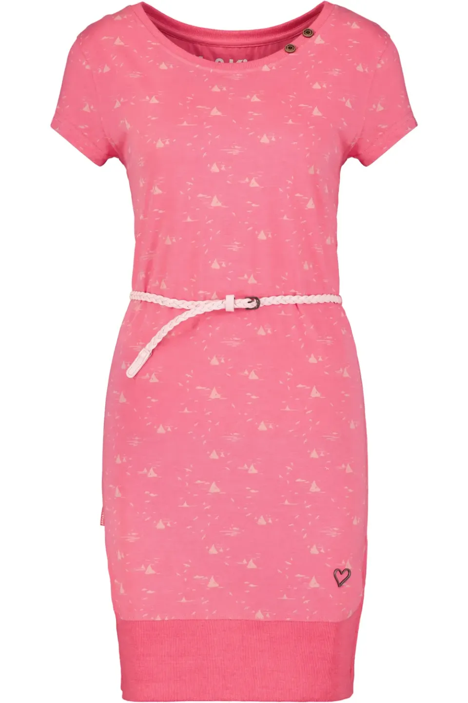 Alife & Kickin CocoAK Kleid Rosa Jersey mit Gürtel