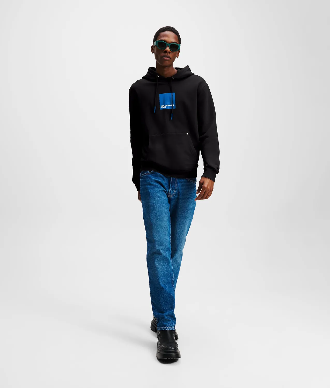 Karl Lagerfeld KLJ Box Logo Hoodie Kängurutasche