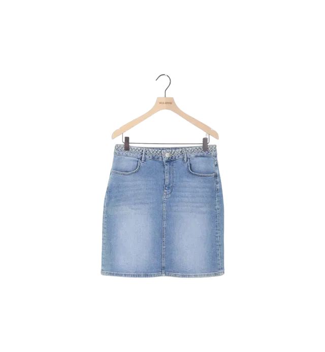 Mos Mosh MMVicky Olin Rock Blue Jeansrock Stickerei