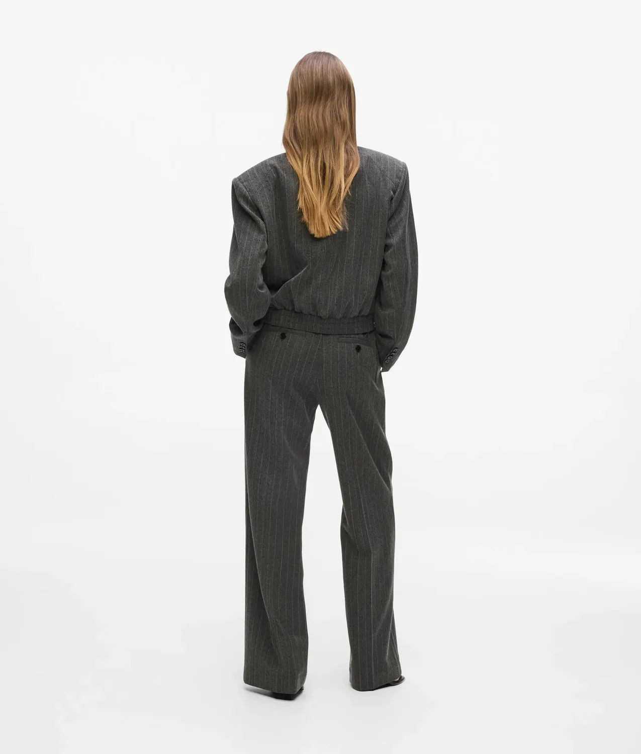 Karl Lagerfeld Pinstripe Hose Strass gerade