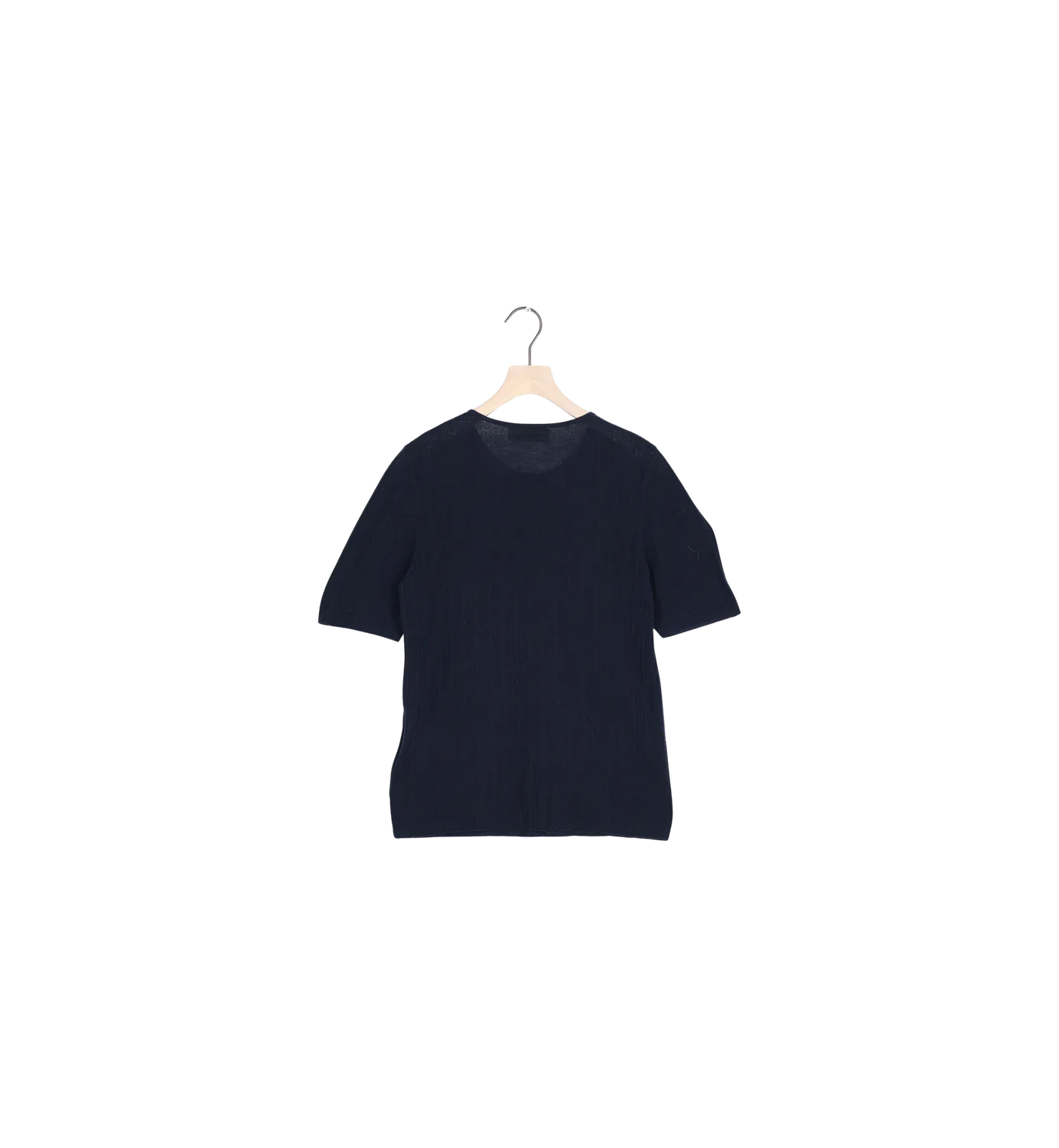 Mos Mosh MMBouch Rib Kurzarm-Pullover L Navy Secondhand