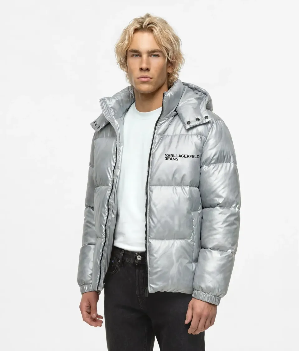 Karl Lagerfeld Eyewear Shiny Puffer Jacke Stepp glänzend