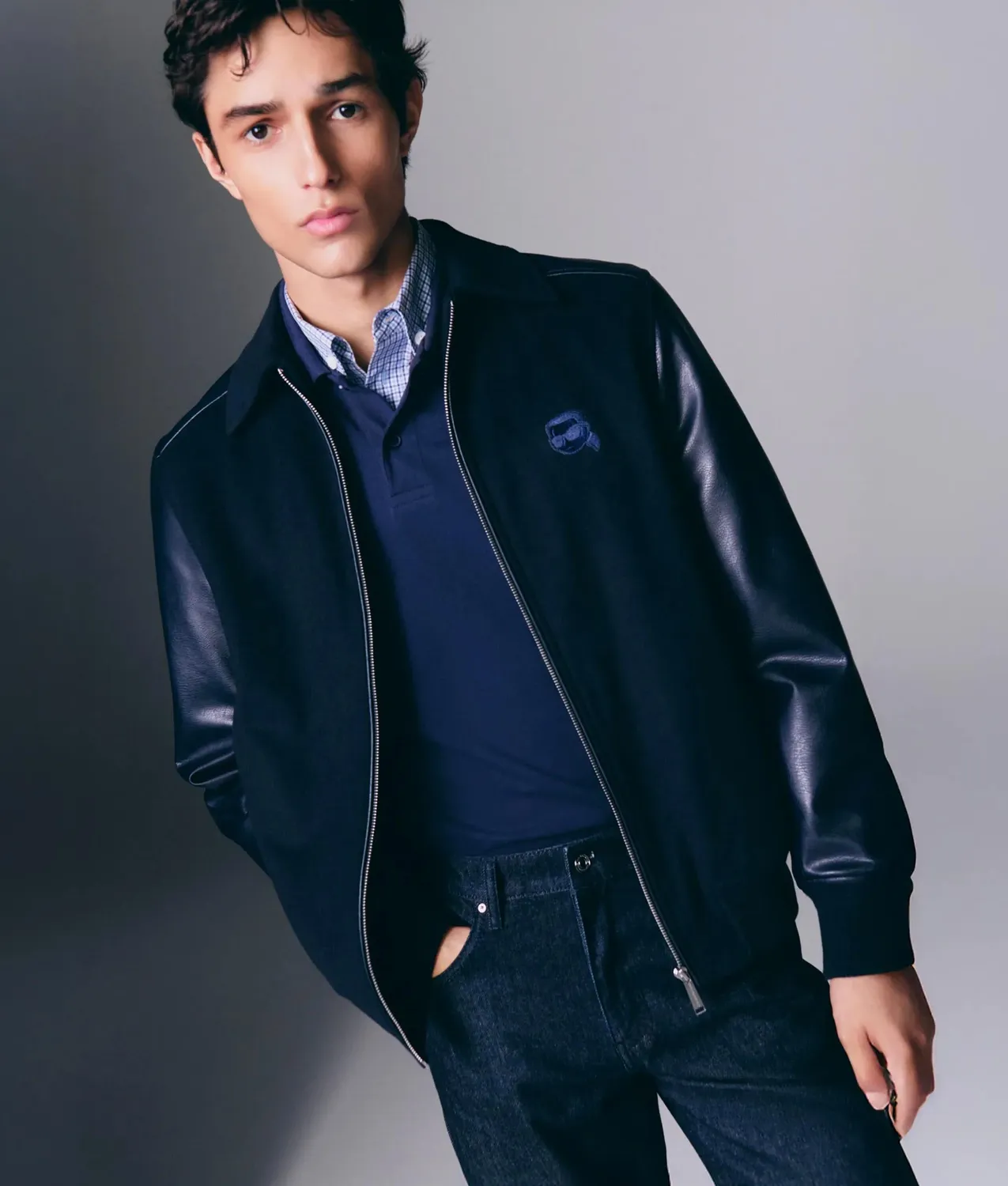 Karl Lagerfeld Ikon Varsity Jacke XS-XL Stickerei