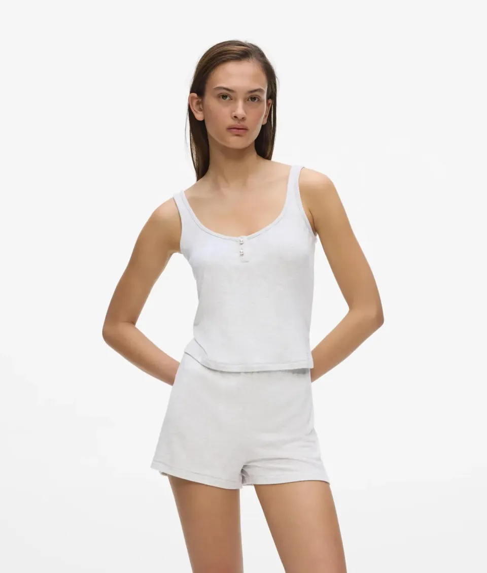 Karl Lagerfeld Loungewear Tank Top Perlen-Ausschnitt