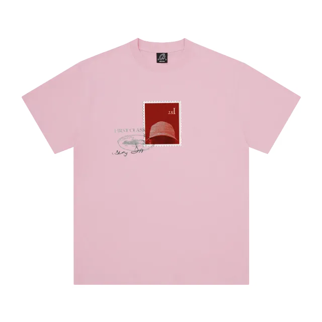 Corteiz Konnichiwa 10th Anniversary T-Shirt Pink Baumwolle