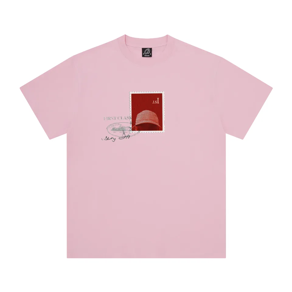 Corteiz Konnichiwa 10th Anniversary T-Shirt Pink Baumwolle