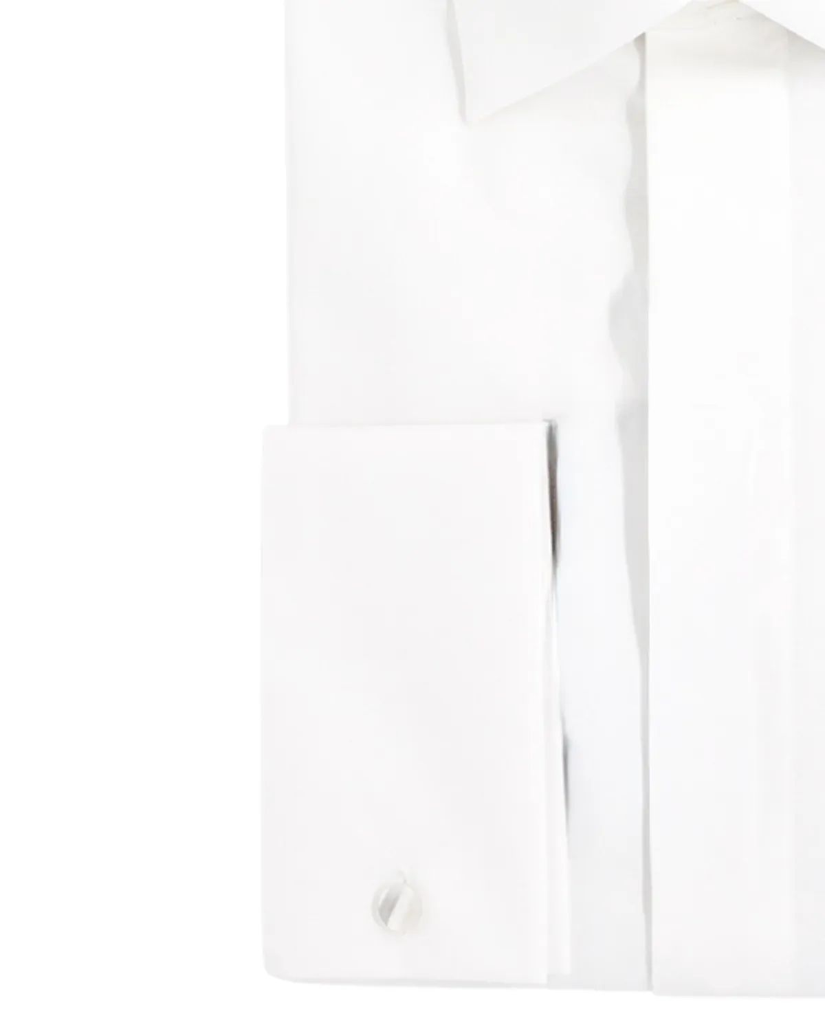 Gloriette Smokinghemd Fashion Fit D-Manschette Hemd Weiß
