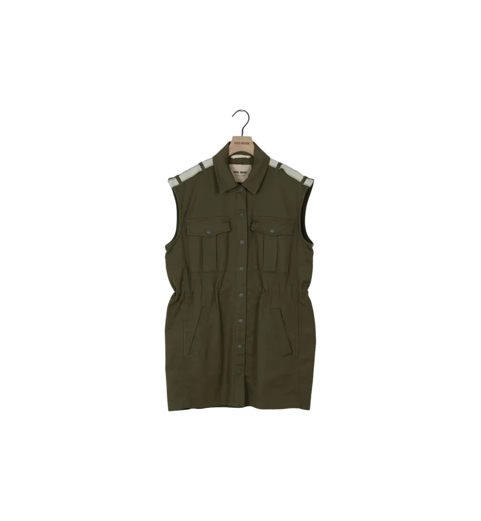 Mos Mosh ReLoved MMNaya Utility Weste S Ivy Green