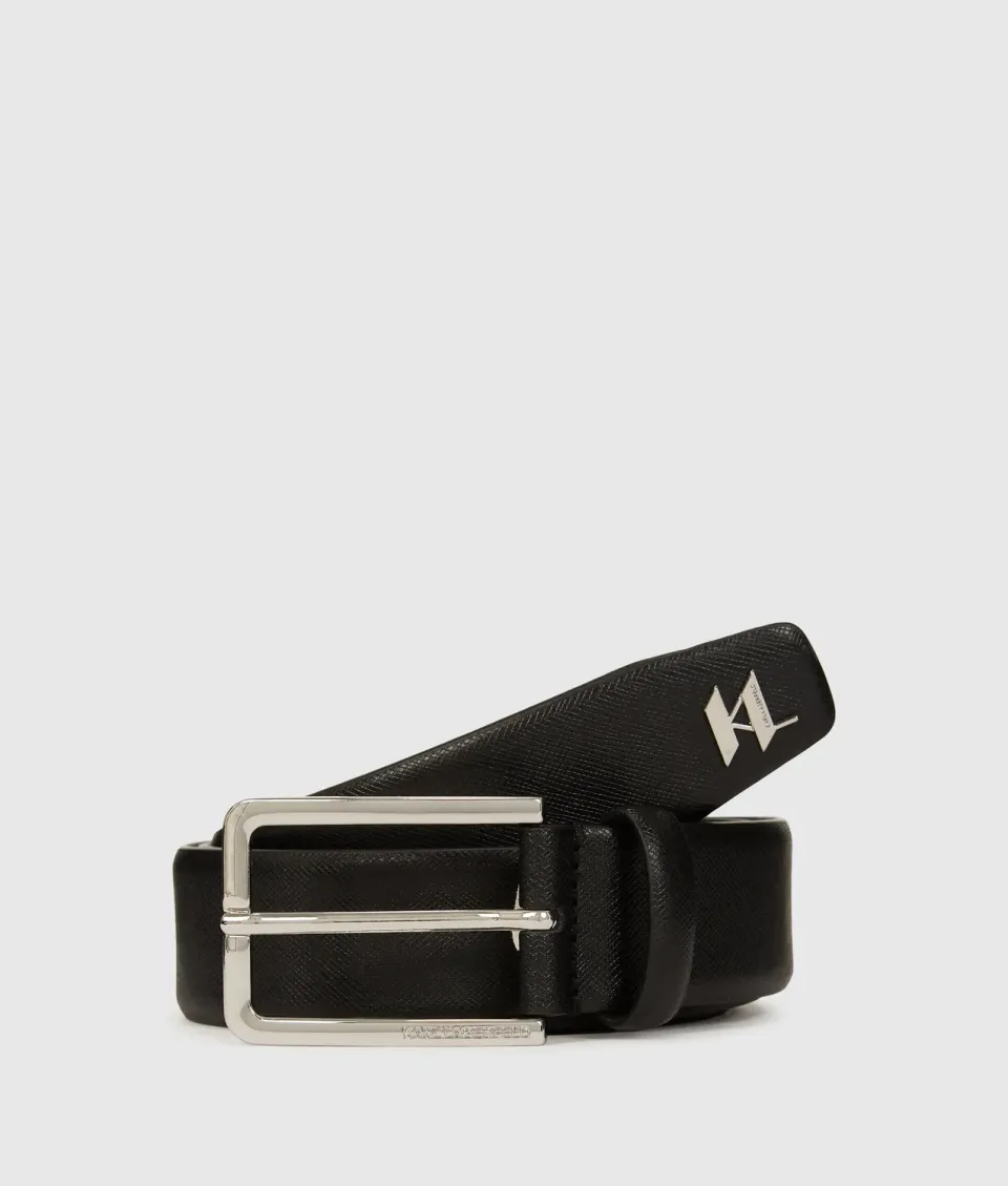 Karl Lagerfeld K/Monogram Ledergürtel schwarz S/M/L