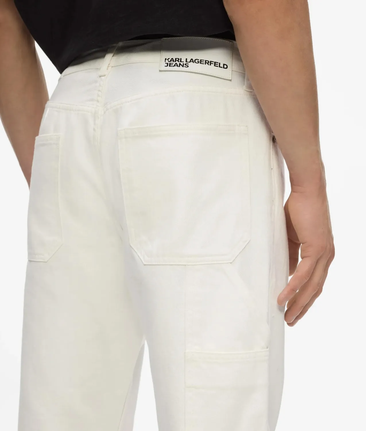 Karl Lagerfeld Jeans Carpenter Jeans weiß gerader Schnitt