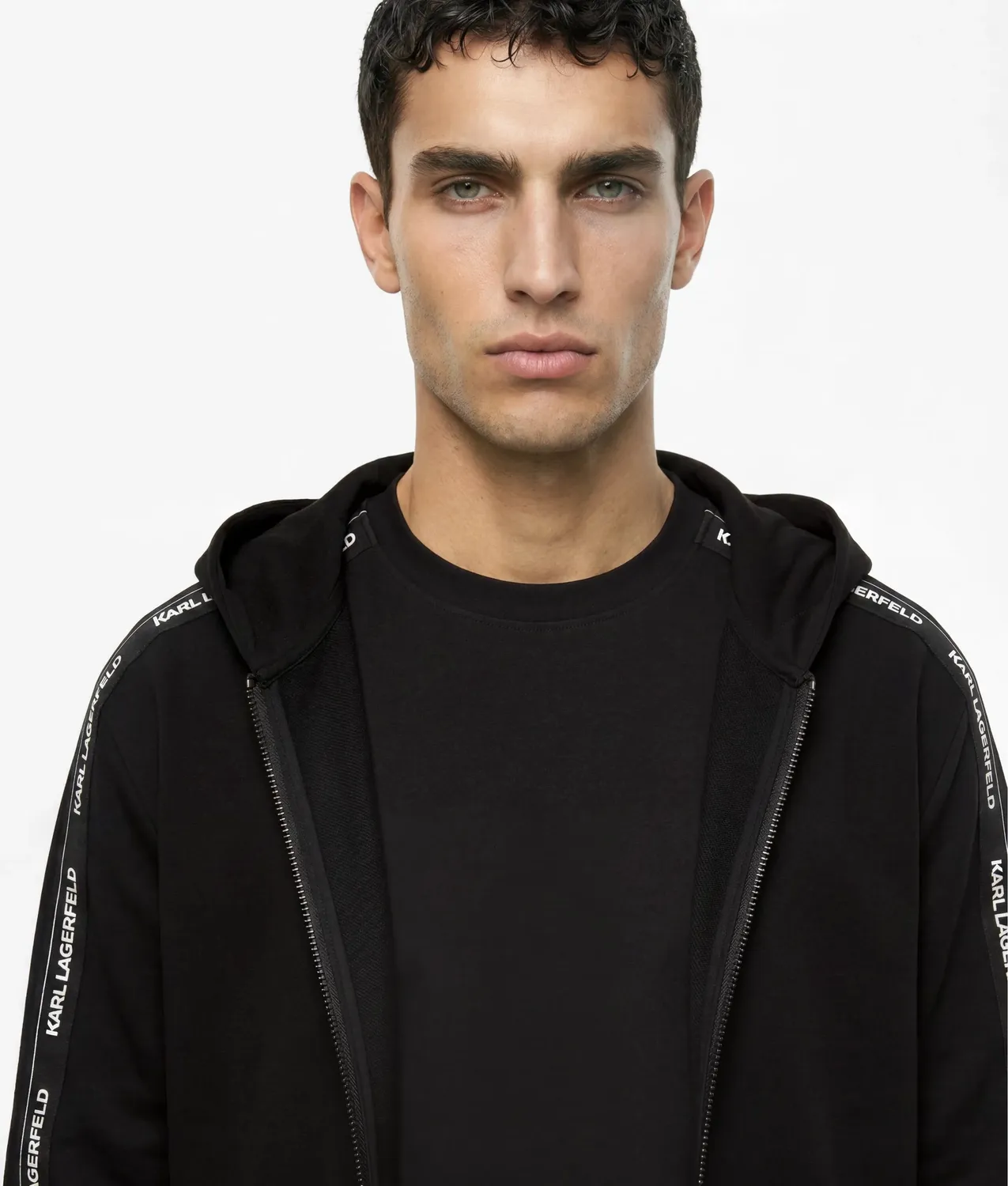 Karl Lagerfeld Logo Loungewear Zip-Hoodie Oversize