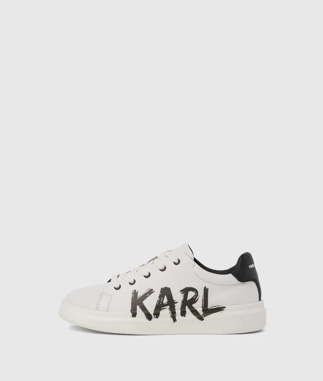 Karl Lagerfeld Boys Graffiti Sneaker Leder Kinder