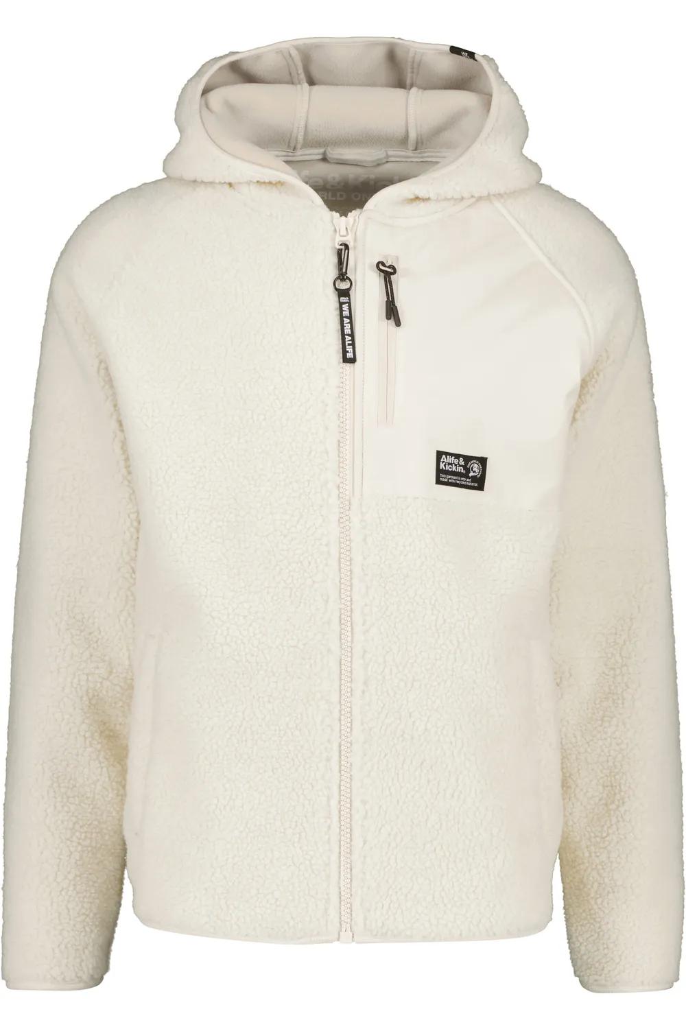 Alife & Kickin HaraldAK G Teddy Sweatjacke Beige Fleece
