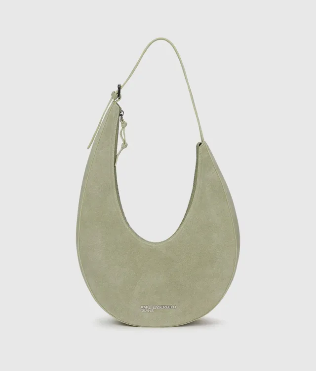 Karl Lagerfeld Jeans Hobo Bag Wildleder rund braun