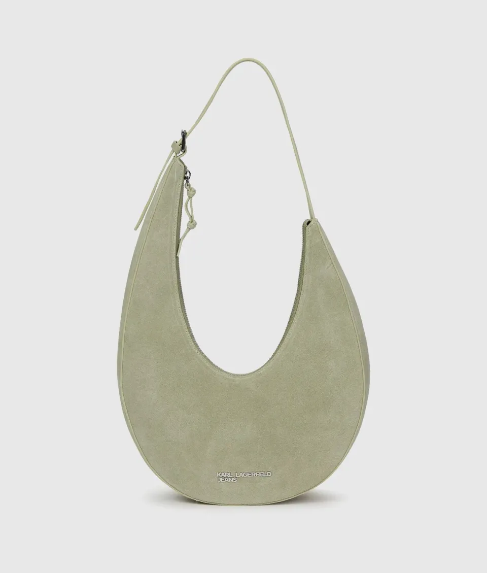 Karl Lagerfeld Jeans Hobo Bag Wildleder rund braun