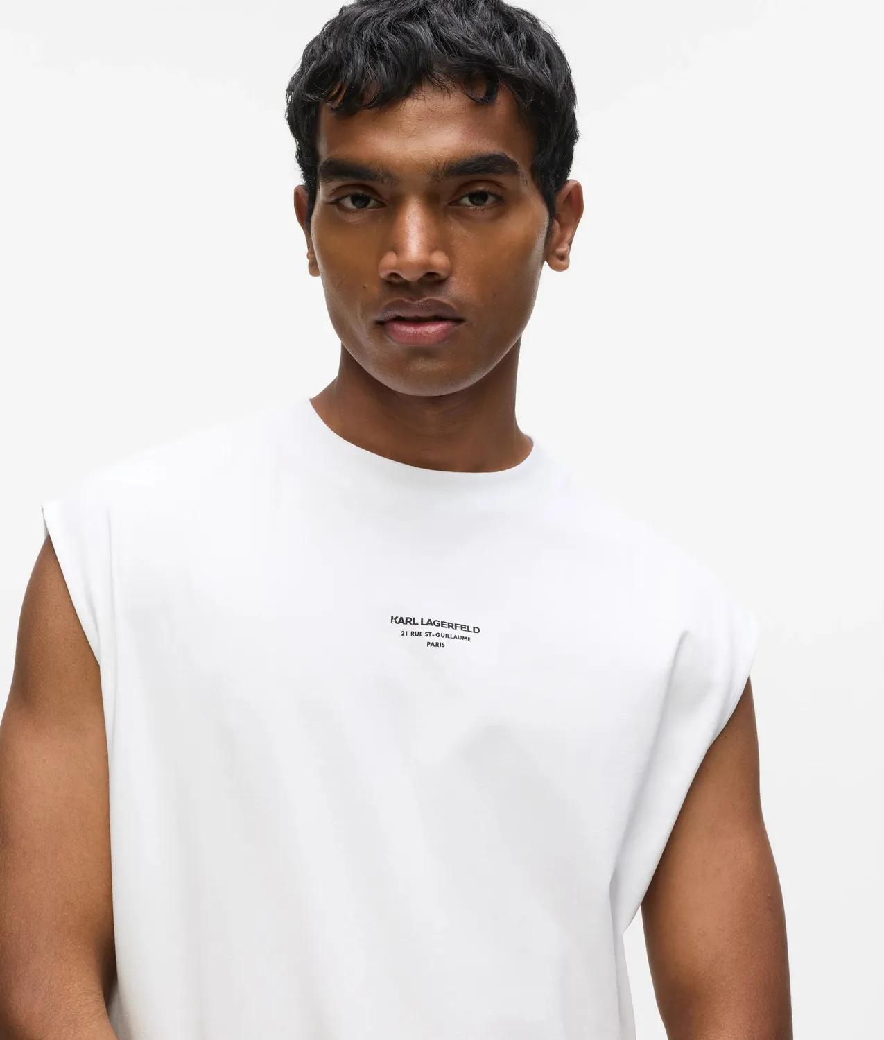 Karl Lagerfeld Tank Top Oversized Jersey Logo schwarz