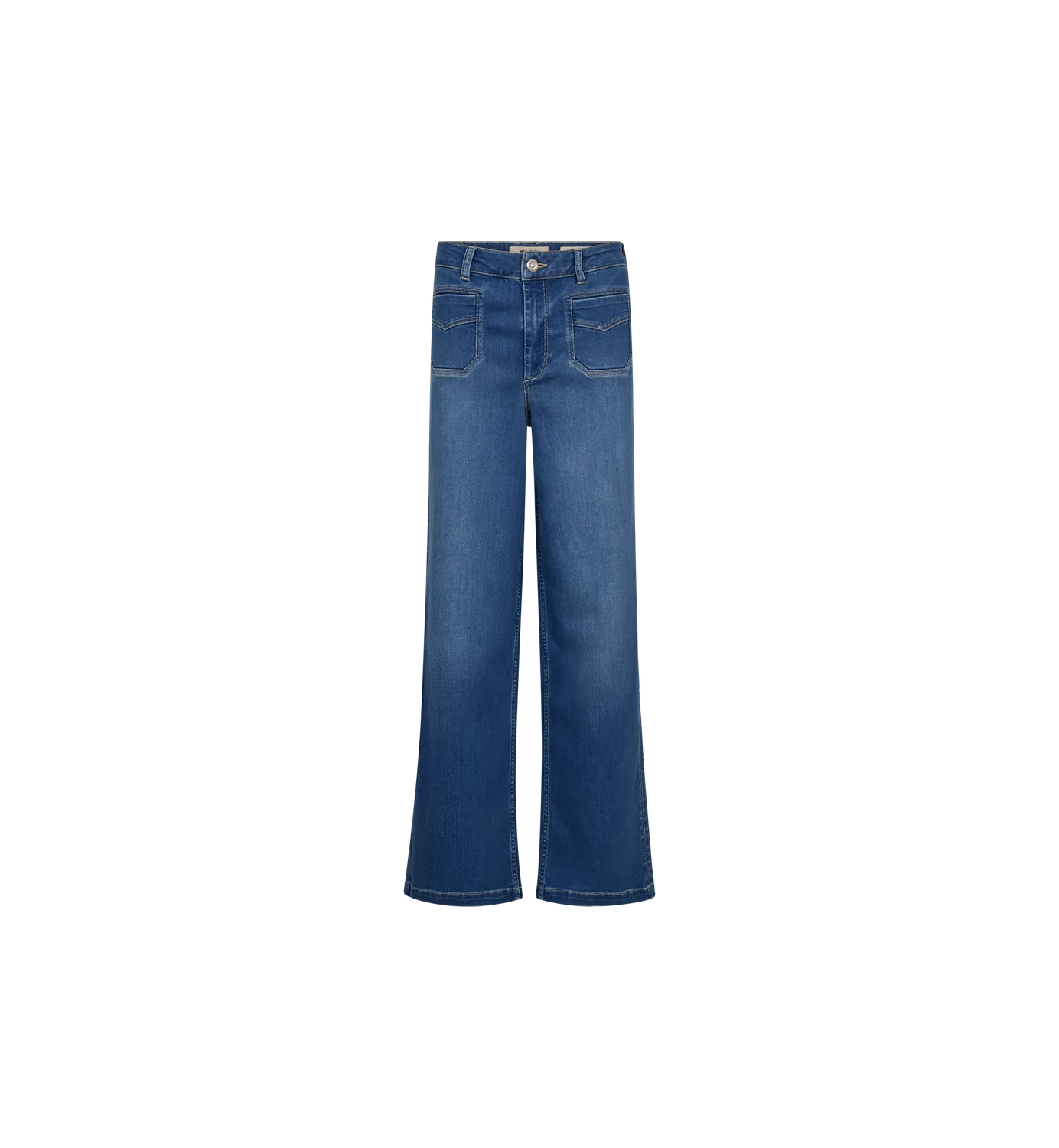 Mos Mosh MMColette Deluxe Wide-Leg Jeans Mid Blue 32