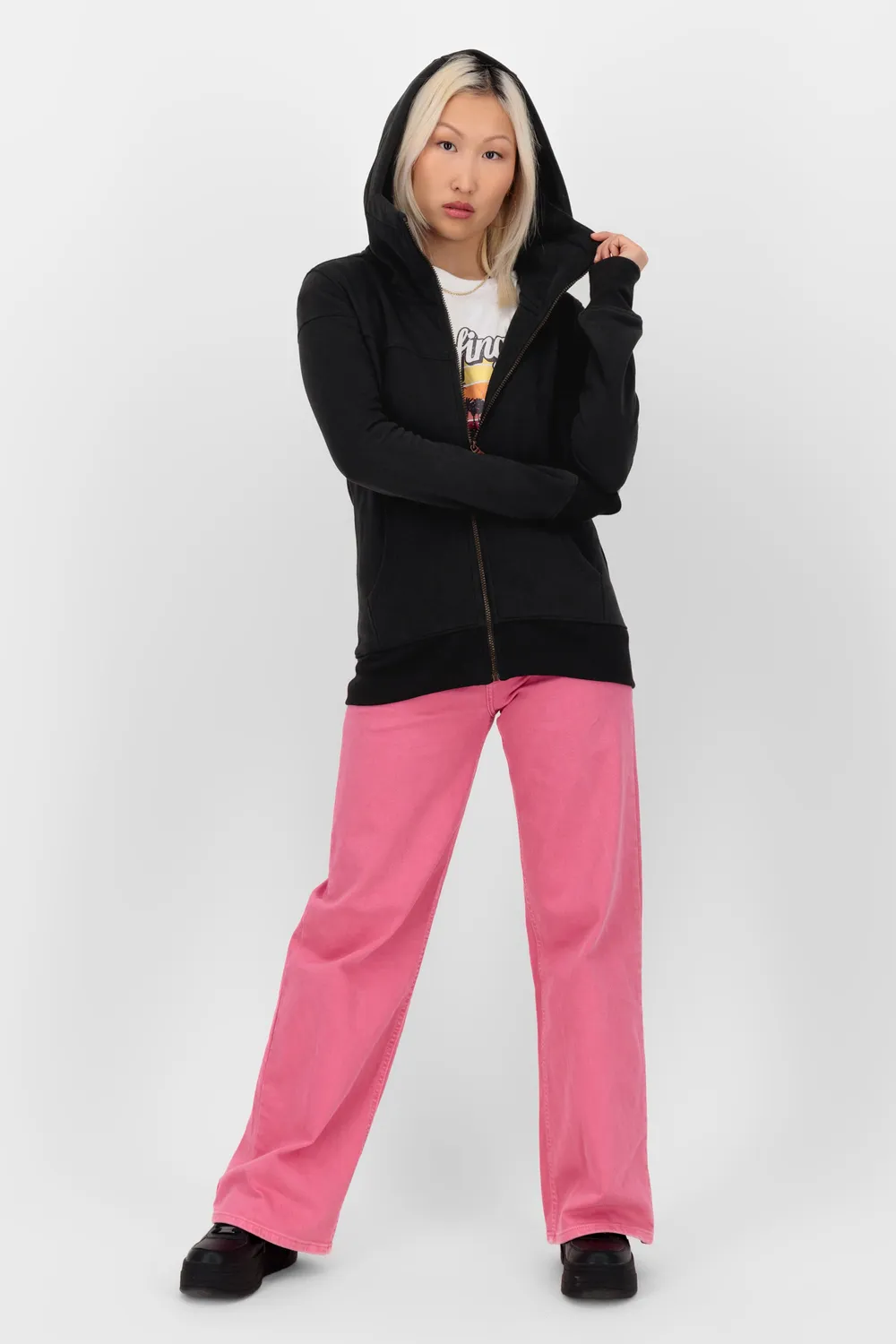 Alife & Kickin IsamiAK A Sweatjacke Schwarz Damen angeraut