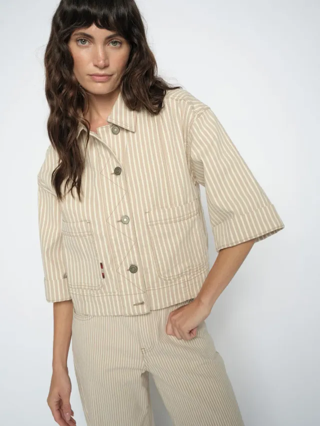 Mos Mosh MMReine Stripe Jacke Damen Doeskin gestreift