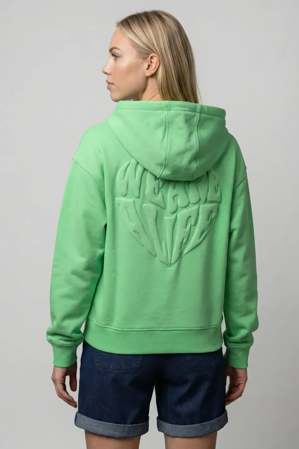 Alife & Kickin DanyaAK P Hoodie Heart Hoodie grün Herz-Print
