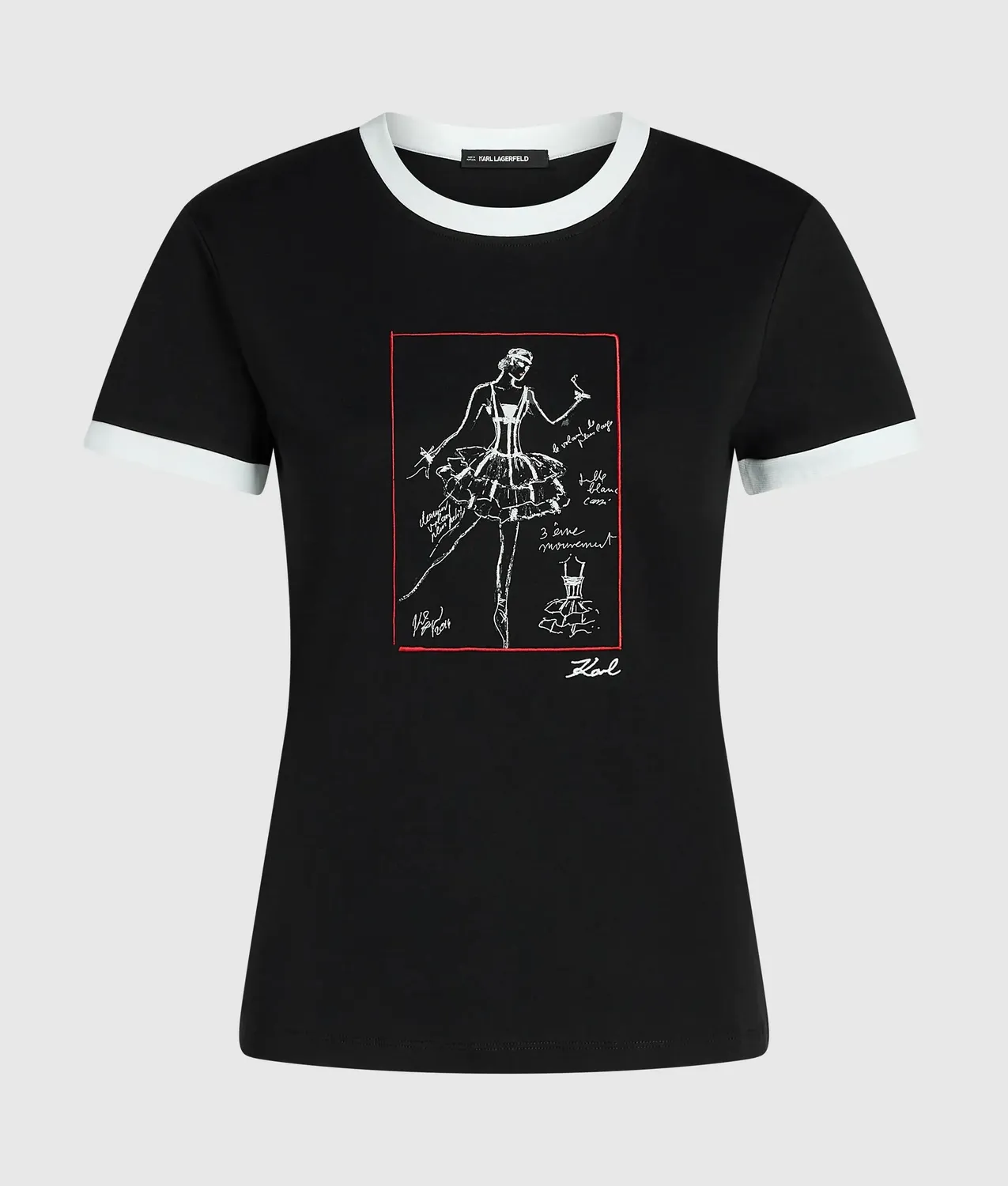 Karl Lagerfeld Le Ballet T-Shirt slim Damen