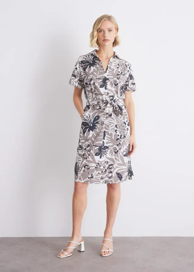 Senatex Hemdblusenkleid OCS-Baumwolle Kleid Tropical