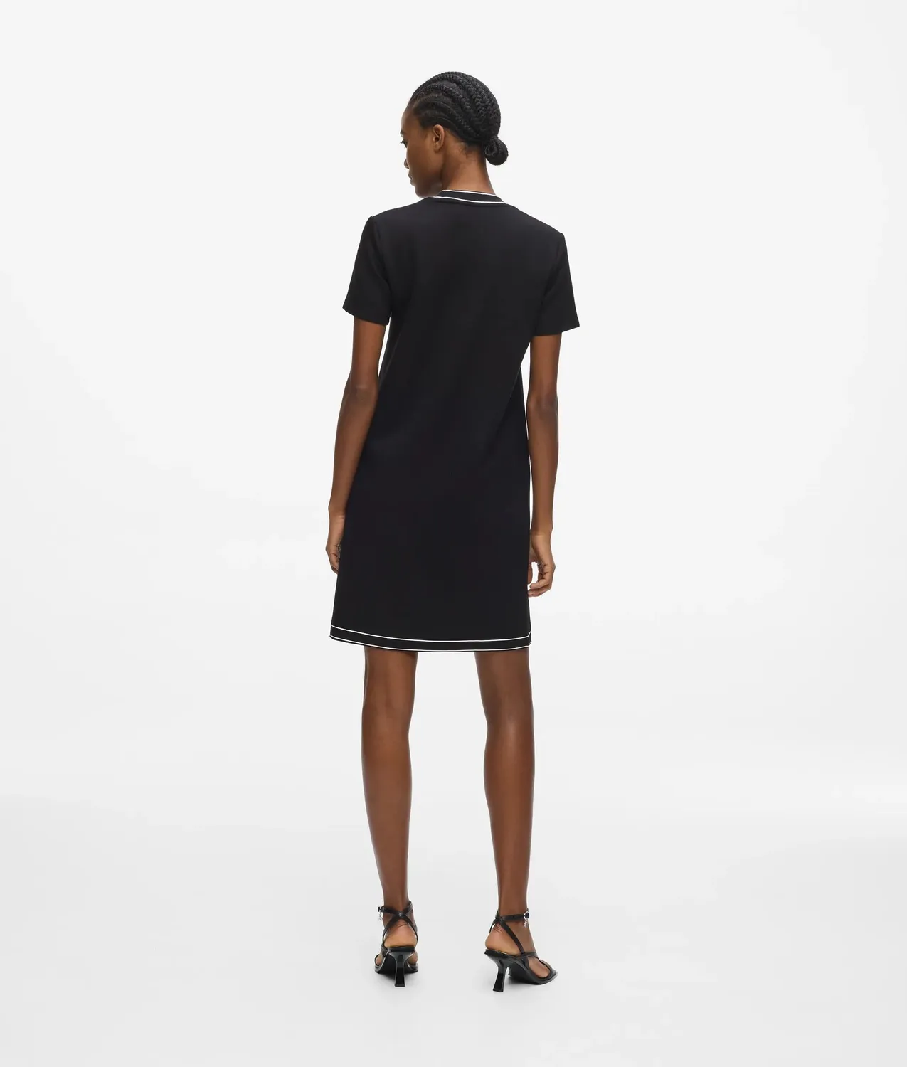 Karl Lagerfeld Piped T-Shirt-Kleid Viskose mit Paspel