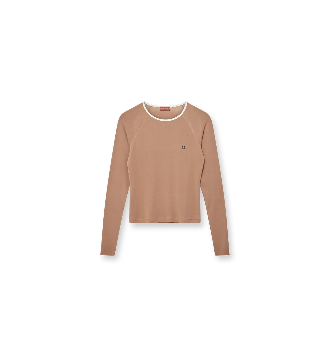 Mos Mosh MMHMagnetic Wool Longsleeve Bone Brown Woll-Fitted