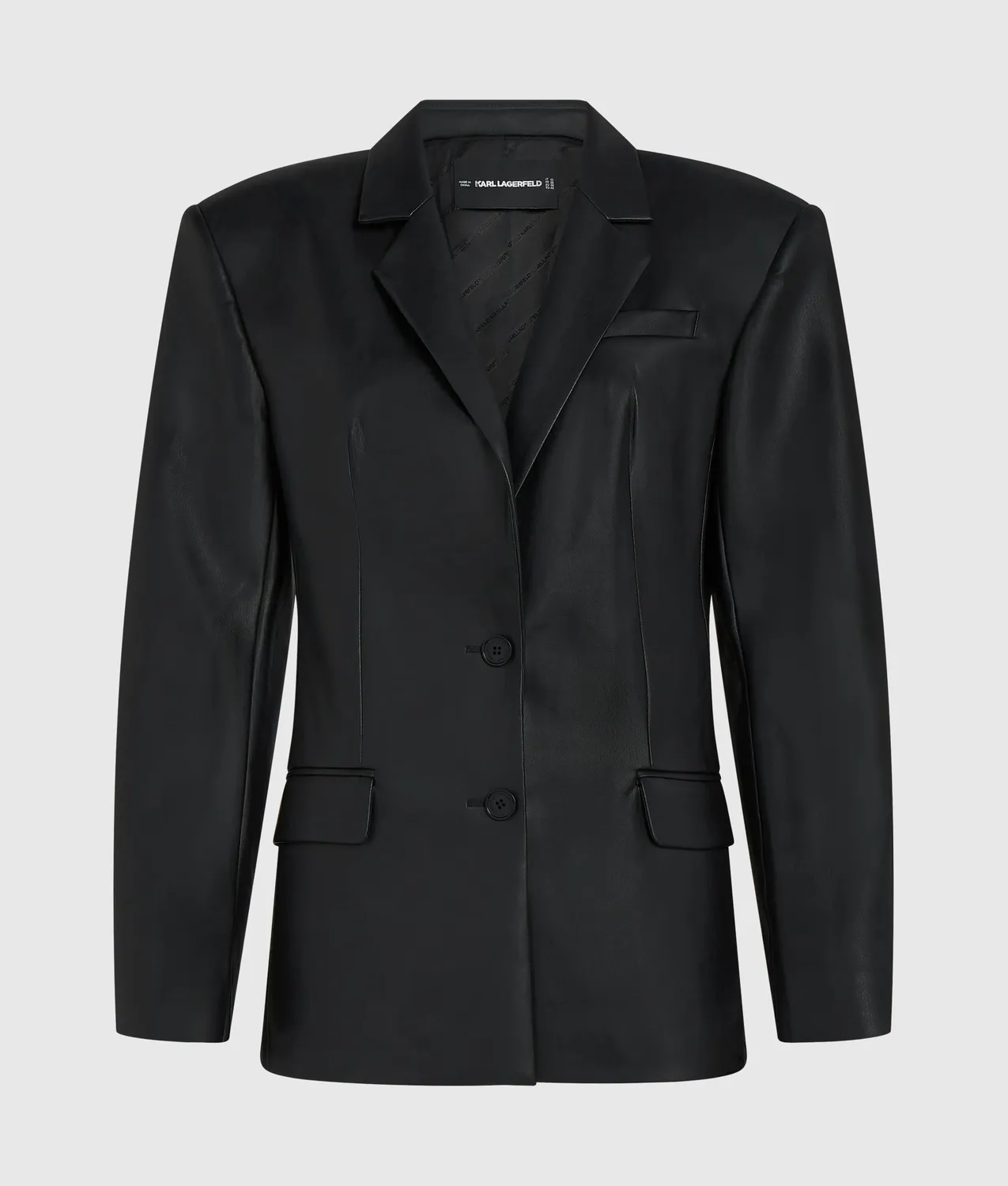 Karl Lagerfeld Oversized Blazer Kunstleder schwarz Gr. 0-10
