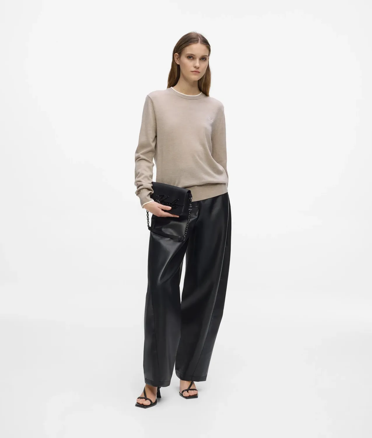Karl Lagerfeld Merino Pullover Rundhals Wollpullover
