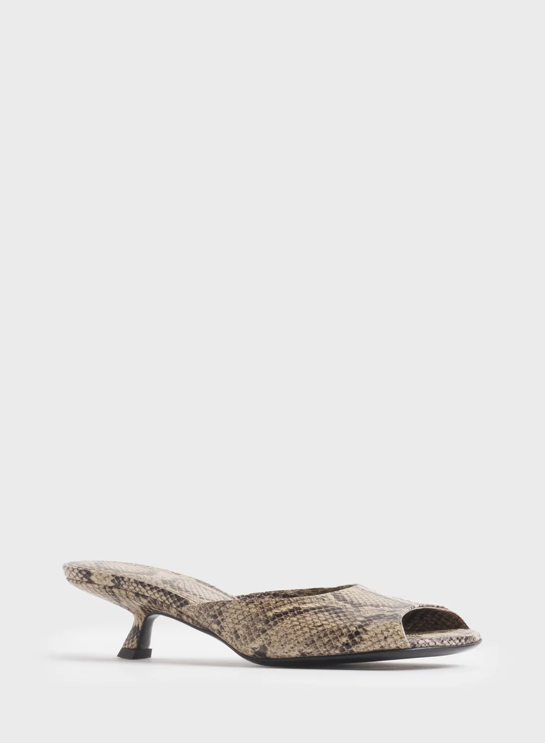 Mugler Faux Python Peep-Toe Mules 45 45 mm